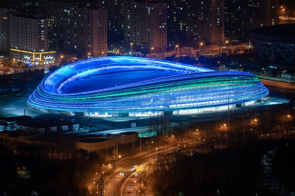 A pekingi Ice Ribbon. Fotó: Wang Zhao / AFP