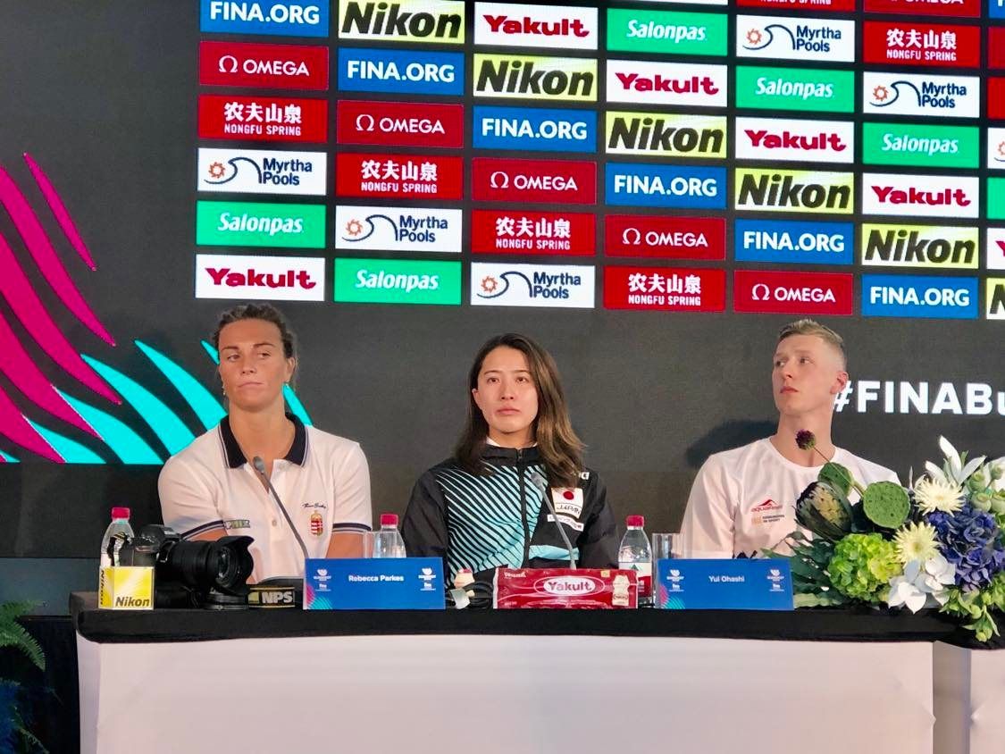Rebecca Parkes, Jui Ohasi és Florian Wellbrock a FINA vizes világbajnokság sztárjai lehetnek Fotó: Mandiner