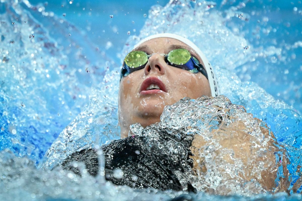Hosszú Katinka a negyedik helyen végzett a 400 méteres vegyesúszásban a hazai rendezésű vizes világbajnokság utolsó medencés úszónapján június 25-én a Duna Arénában. Fotó: Trenka Attila