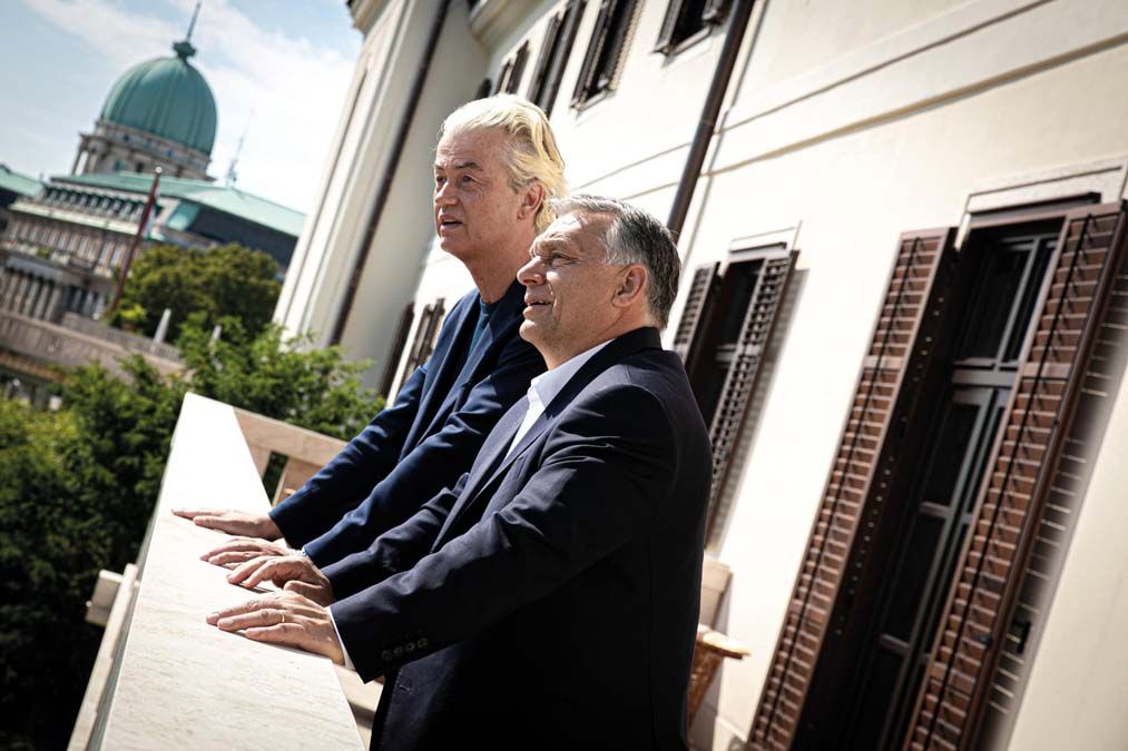 Geert Wilderst a Karmelita kolostorban fogadja Orbán Viktor 2020 nyarán. <br> Fotó: Miniszterelnökségi Sajtóiroda