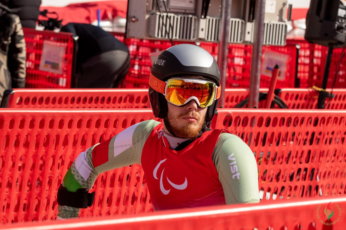 A pekingi téli paralimpia egyetlen magyar indulója, az alpesi síző Dumity Richárd. Fotó: Hoffer Szilvi/Magyar Paralimpiai Bizottság