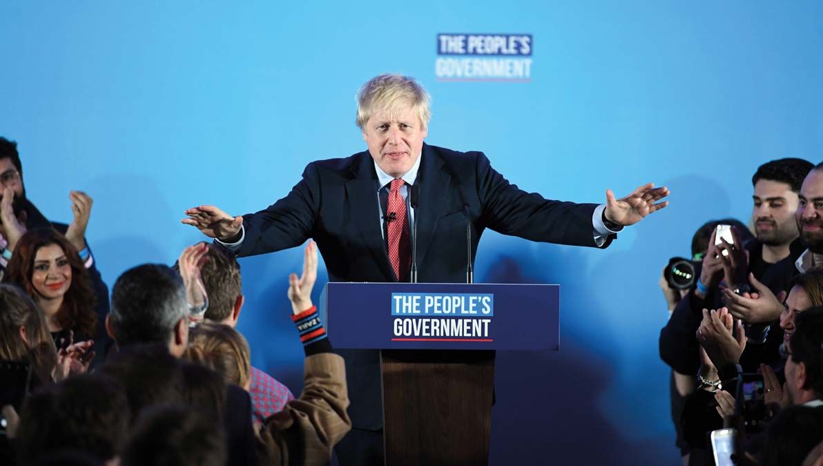 A 30 év alatti britektől aligha számíthat sok jóra Boris Johnson pártja<br>Fotó: MTI / EPA / Neil HalL