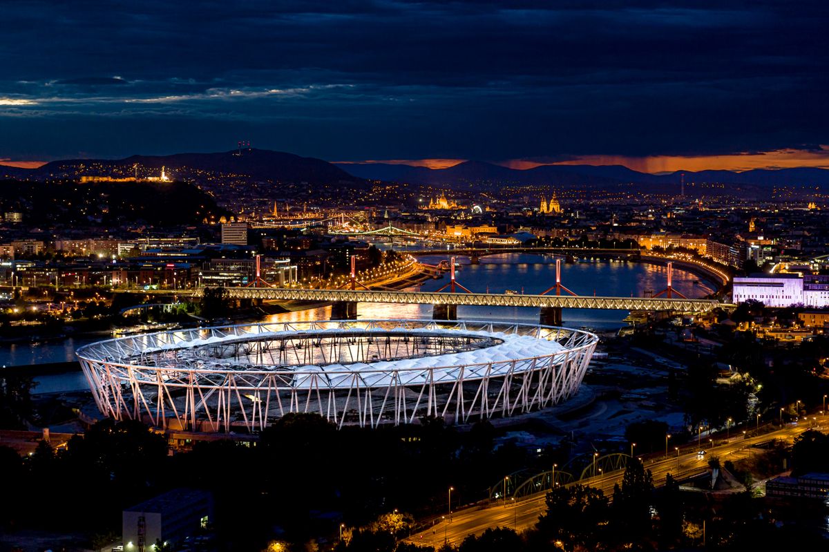 A képen: Az épülő új atlétikai stadion és a magyar atlétika otthona. Fotó: Budapest 2023
