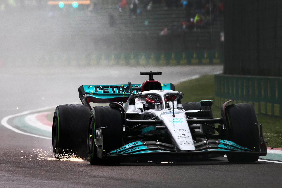 A képen: A negyedik helyezett Russell. Fotó: Steve Etherington/Mercedes AMG Petronas