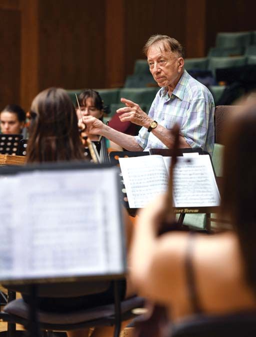 A Kodály Zoltán Ifjúsági Világzenekar próbáján 2018-ban <br> Fotó: MTI / MTVA / Bizományosi