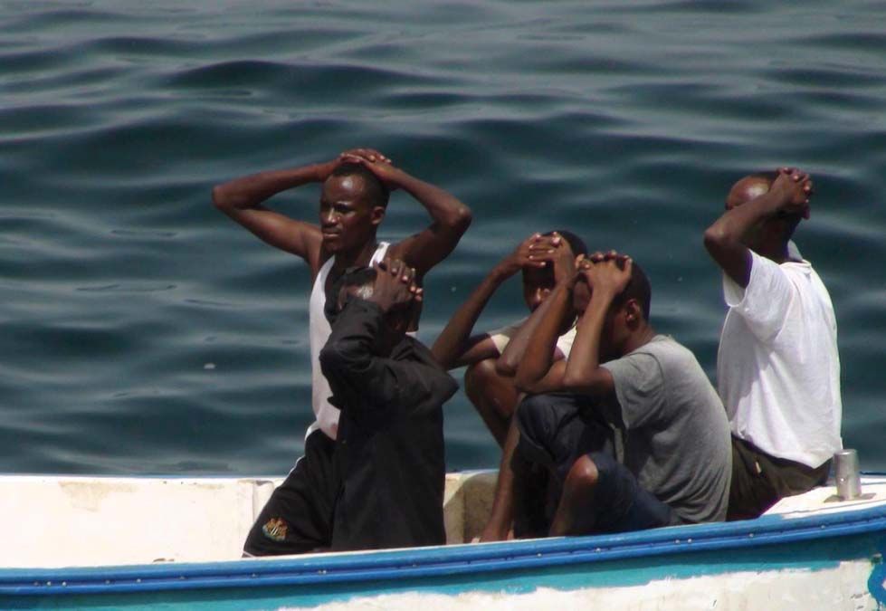 Gyanúsítottak a török flotta őrizetében az Ádeni-öbölben.<br>Fotó: REUTERS / Turkish Chief of Staff  