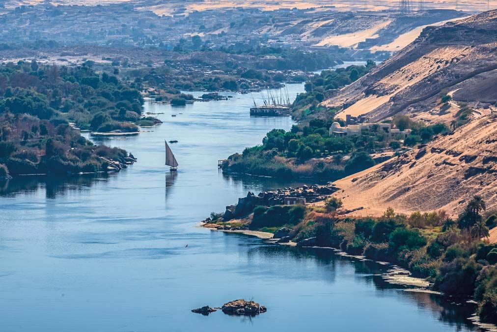 A Nílus Asszuánnál: mi marad a folyó termékeny völgyéből?<br>Fotó: Shutterstock