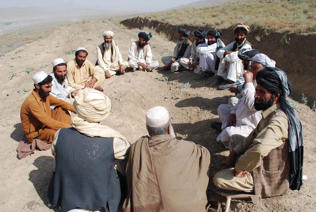 Törzsi tanácskozás az afganisztáni Gardezben. <br> Fotó: Shutterstock