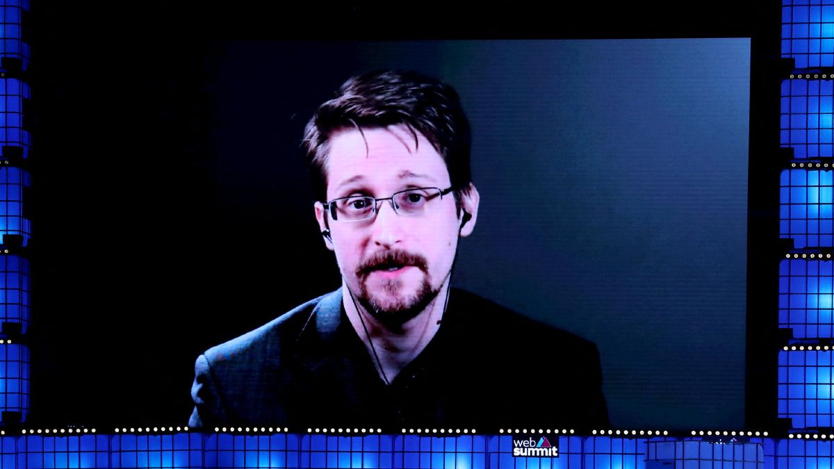 Edward Snowden. <br> Fotó: Pedro Fiuza / NurPhoto / AFP