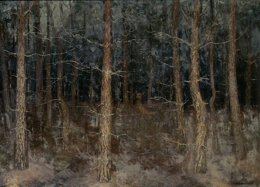 Gust van de Wall Perné: Misztikus utak: erdőkép ('Mystieke paden': bosgezicht), 1907