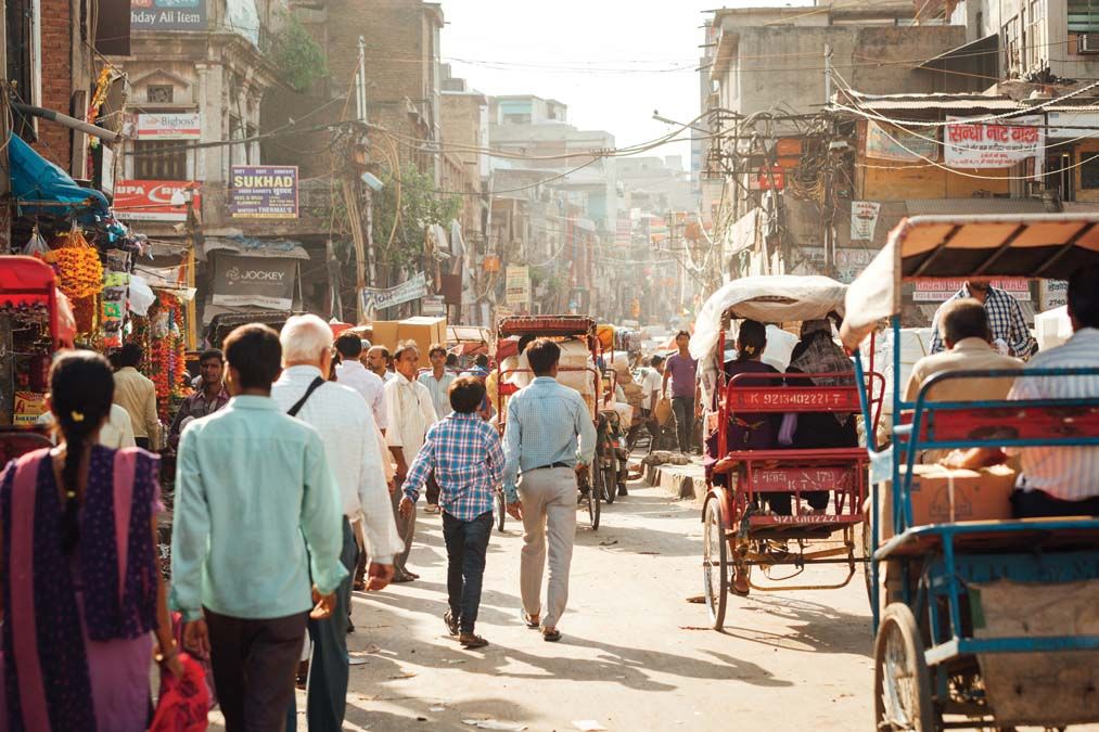 Delhi utcakép: India hamarosan a világ legnépesebb országa lesz<br>Fotó: Shutterstock