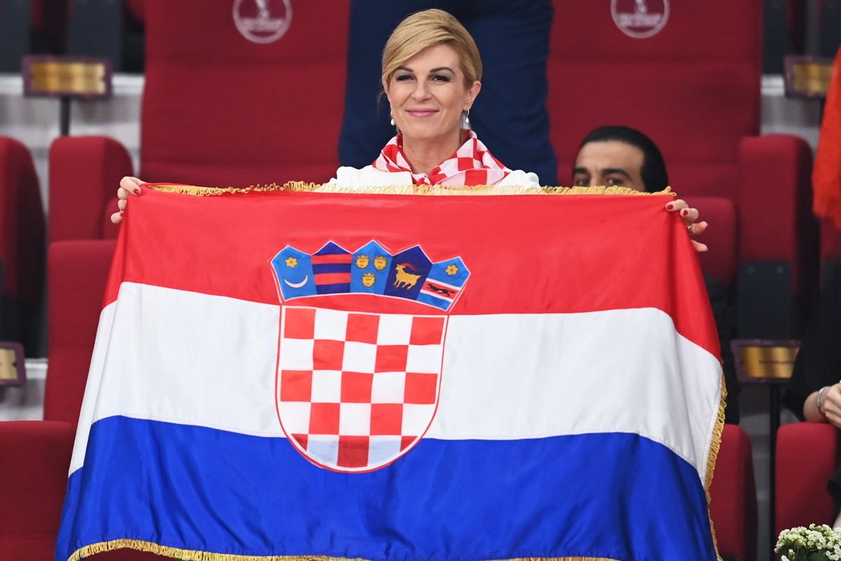 A korábbi horvát miniszterelnök, Kolinda Grabar-Kritarovic elégedett lehetett a lefújást követően Fotó: MTI/EPA/Georgi Licovszki