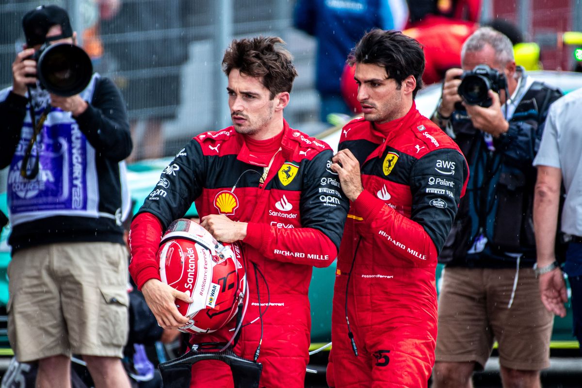 Leclerc és Sainz a Magyar Nagydíjon. Fotó: Scuderia Ferrari Press Office