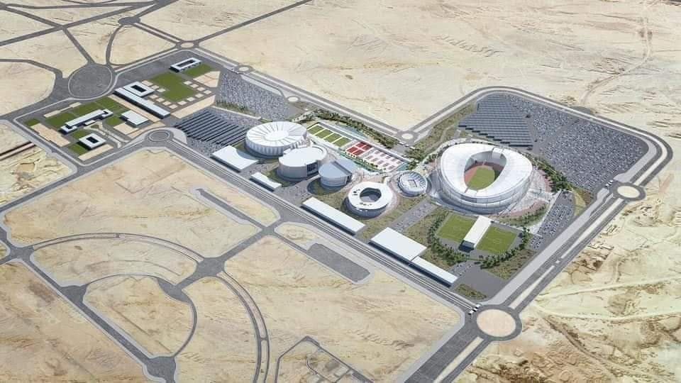 Az új kairói sportkomplexum látványterve, melynek része a vívó világbajnokságnak otthont adó csarnok is. Nagyban gondolkoznak, Afrika első olimpiáját szeretnének rendezni. Fotó: skyscapercity