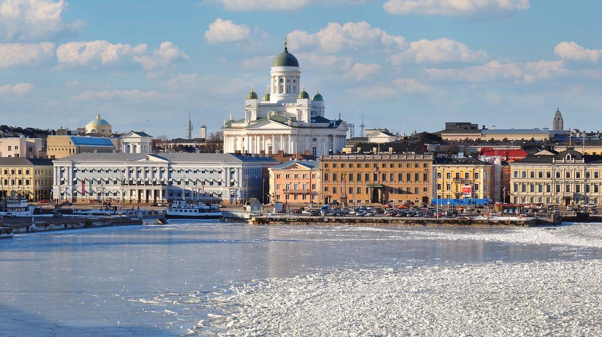 Helsinki látképe télen. A finn politika beállt a NATO-csatlakozás mögé <br> Fotó: Shutterstock