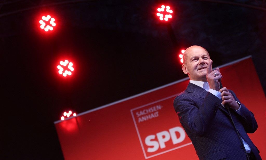 Olaf Scholz szociáldemokrata kancellárjelölt szerint is ideje megszabadulni a vétóktól. Fotó: Ronny Hartmann / AFP