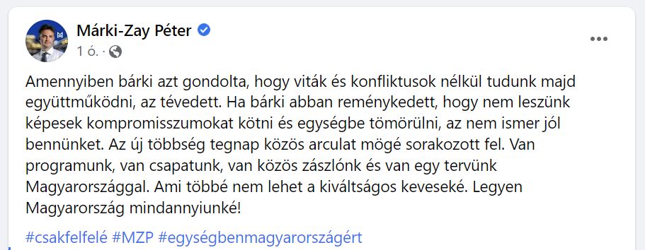 Forrás: Márki-Zay Péter Facebook-oldala