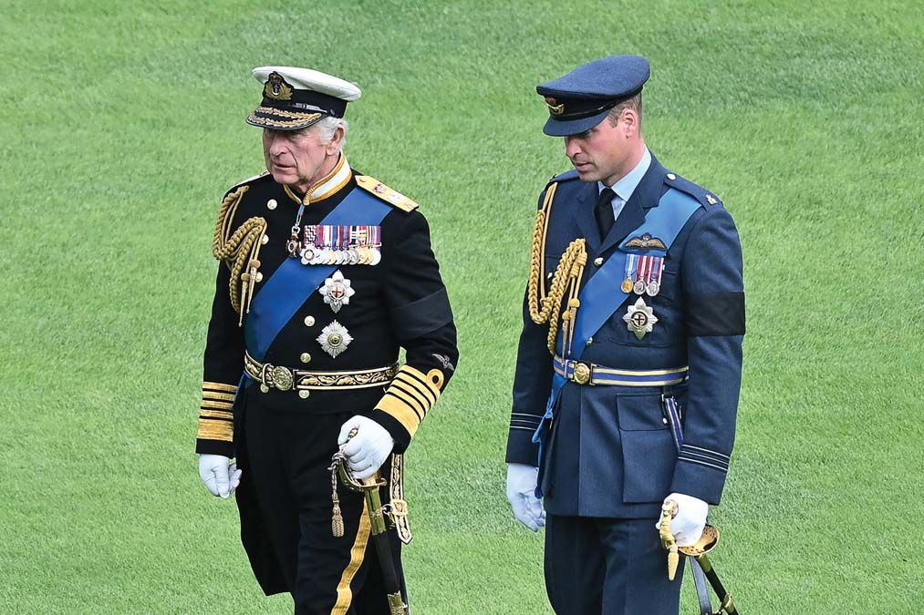 Trónok arca: III. Károly király és Vilmos herceg II. Erzsébet temetése napján <br> Fotó: AFP / Glyn KIRK / POOL