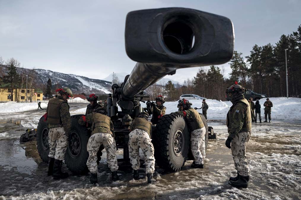 A finn védelmi erők katonái 2022. március 22-én <br> Fotó: AFP / Jonathan Nackstrand