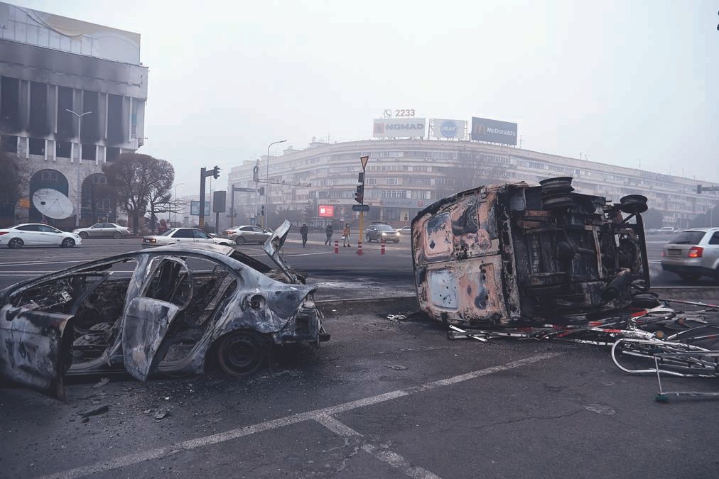 Esemény után – a 2022. januári zavargások pillanatképe Almatiban <br> Fotó: Shutterstock