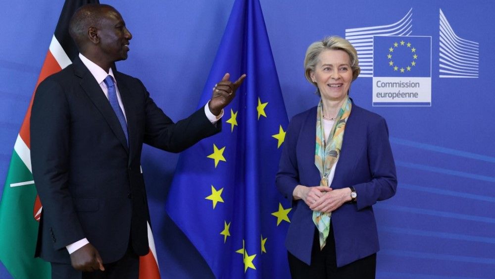 William Ruto és a Bizottság elnöke, Ursula von der Leyen (AFP)