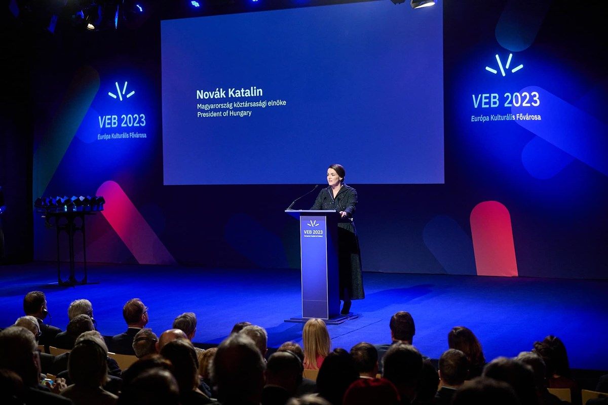 Novák Katalin az EKF megnyitóján (fotó: Novák Katalin FB)
