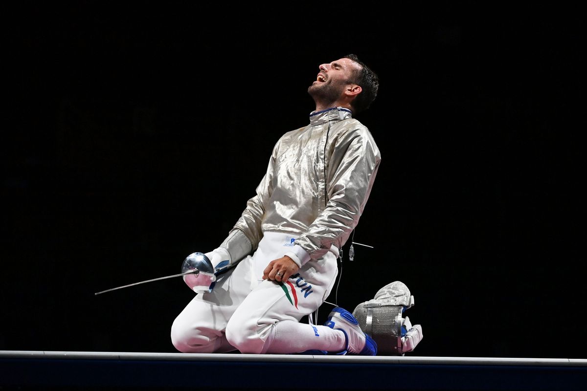 A képen: Szilágyi Áron a tokiói olimpián. Fotó: MTI/Illyés Tibor