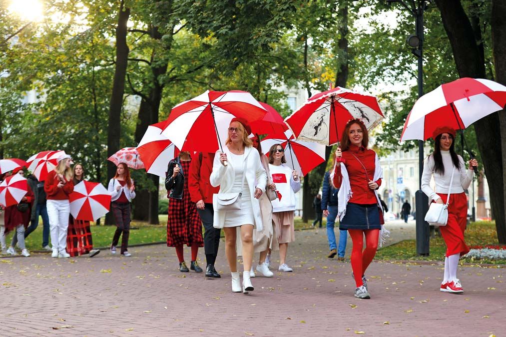 Ellenzéki nőtüntetés október 7-én.<br>Fotó: REUTERS / Stringer / TASS 