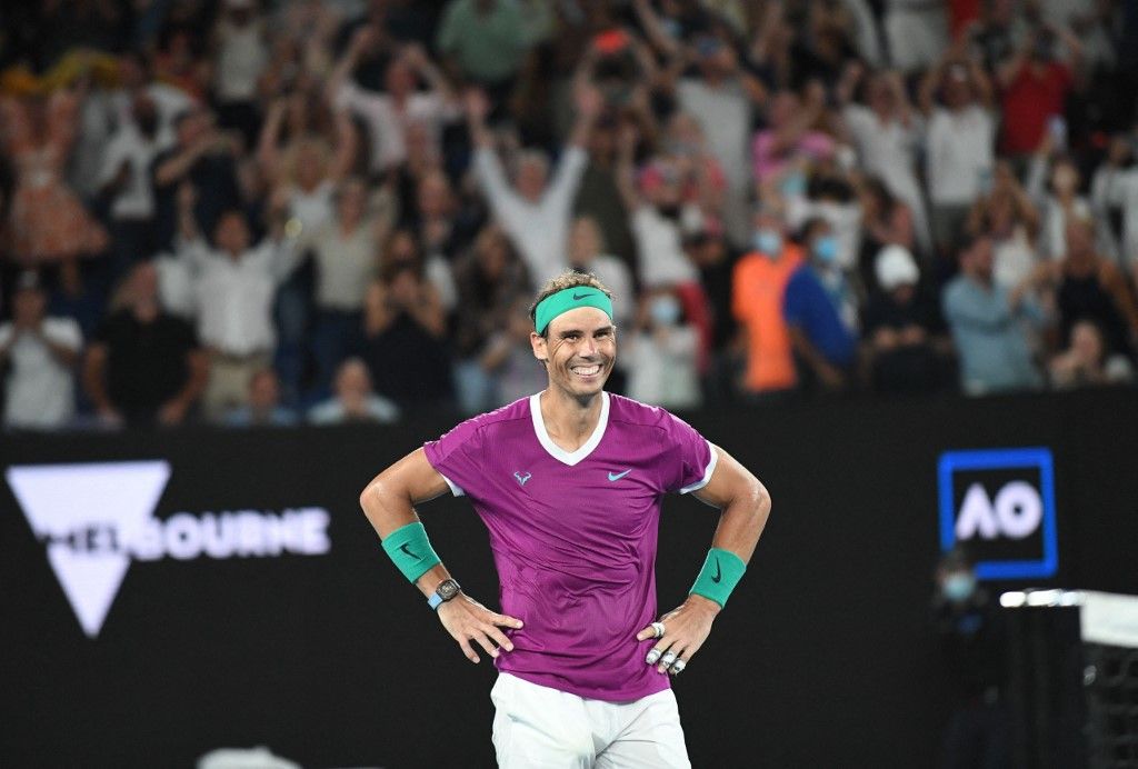 Nadal az összes sport-mantra bebizonyítása után. <br> Fotó: Recep Sakar /  Anadolu Agency via AFP