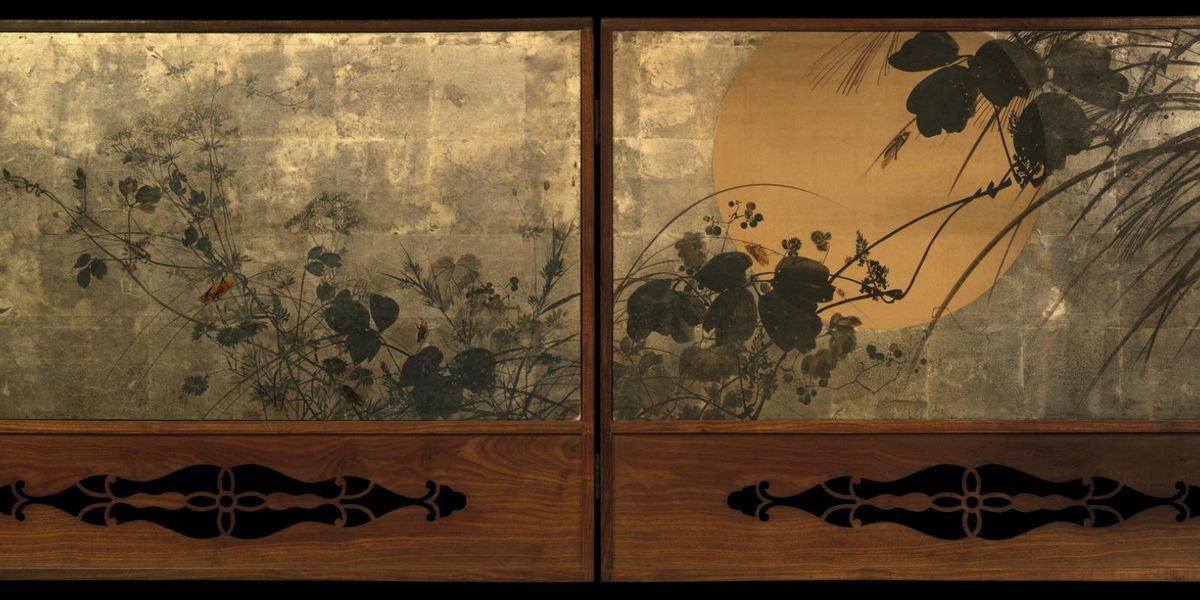 Shibata Zeshin: Őszi növények holdfényben (XIX. század második fele)