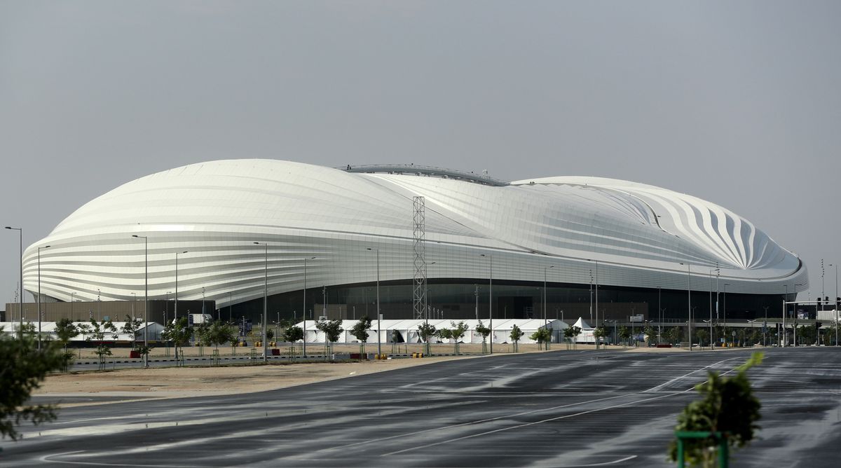 A dohai al-Dzsanub Stadion, a 2022-es katari labdarúgó-világbajnokság nyolc arénájának egyike. Fotó: MTI/EPA/Ali Haider