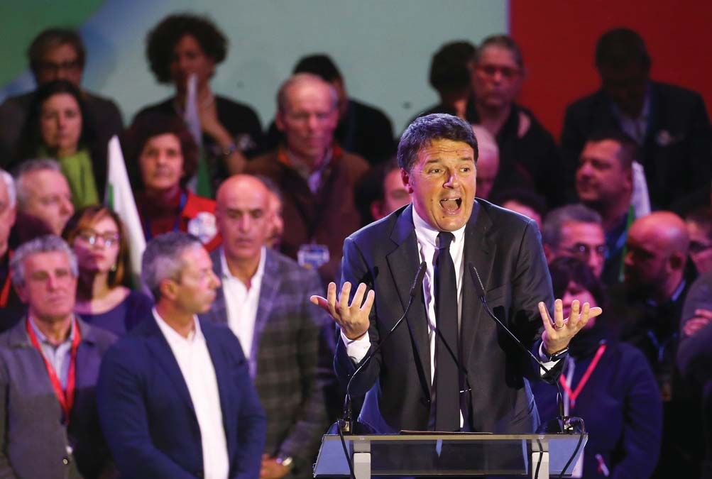 Matteo Renzi 2018-ban: újra  a csúcsra érne. <br> Fotó: REUTERS / Alessandro Bianchi