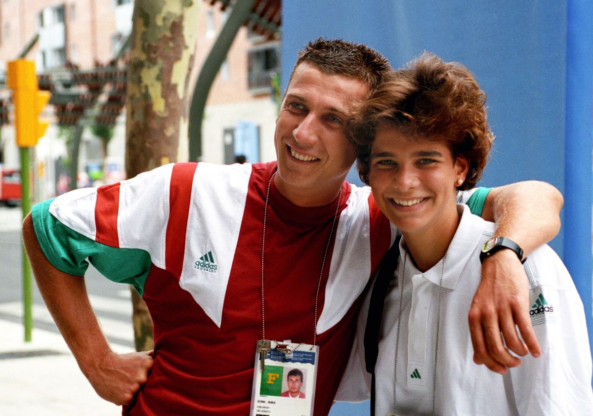 A barcelonai olimpia csillagai: Szabó Bence és Egerszegi Krisztina Fotó: MTI/Németh Ferenc 