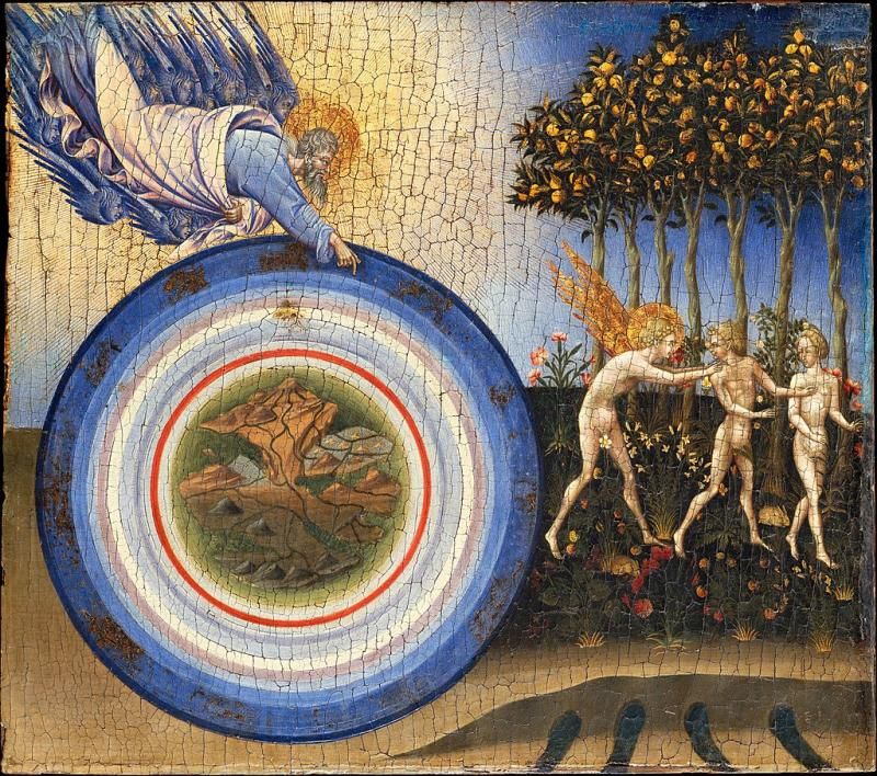 Giovanni di Paolo (Giovanni di Paolo di Grazia): A világ teremtése és a kiűzetés a paradicsomból (La creazione del mondo e la Cacciata dal Paradiso), 1445