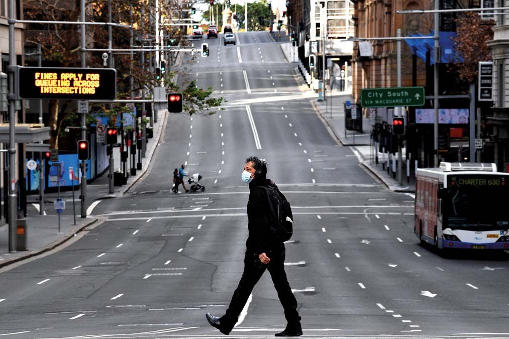 Sydney-ben megjelent a delta-variáns, a várost lezárták. <br> Fotó: AFP / Saeed Khan