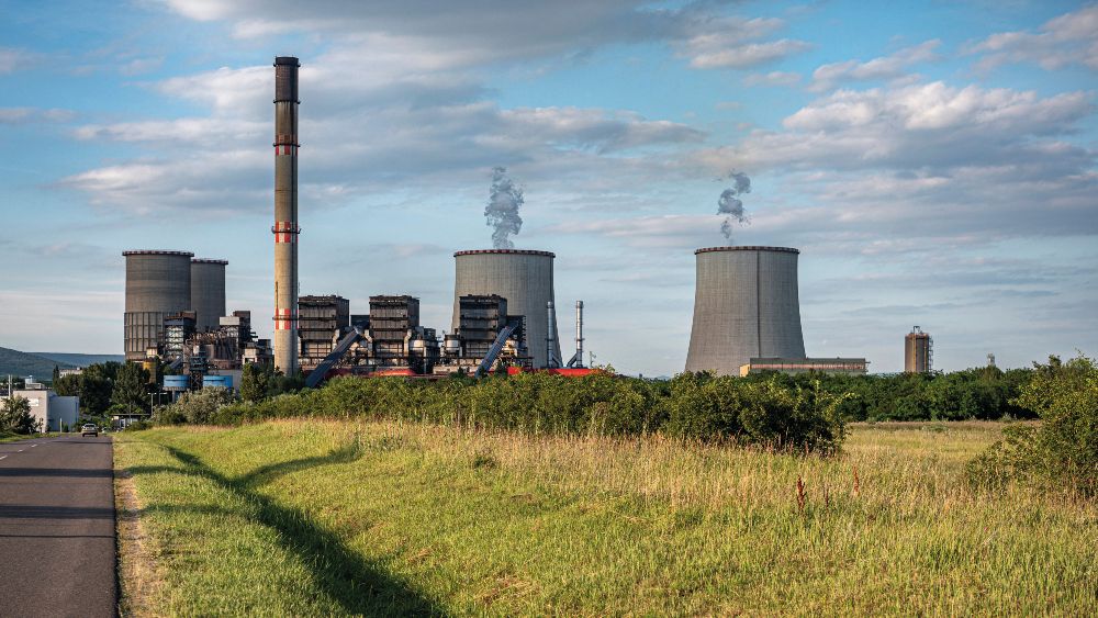 A Mátrai Erőmű Zrt. visontai üzeme. A 950 megawatt beépített teljesítménnyel rendelkező mátrai az ország második legjelentősebb erőműve <br> Fotó: MTI / Szigetváry Zsolt