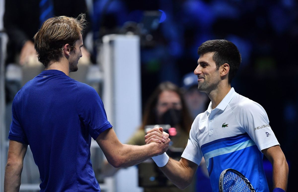 Alexander Zverev búcsúztatta Novak Djokovicot a világbajnoki elődöntőben. Fotó: Alessandro Di Marco MTI/EPA/ANSA/