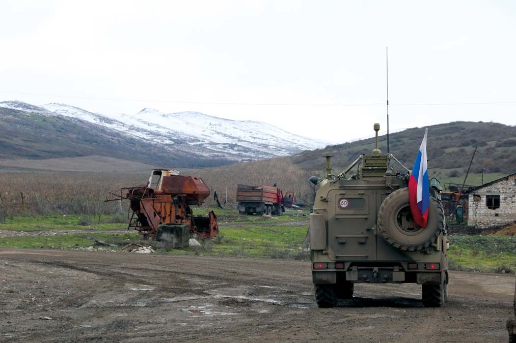 Orosz békefenntartók Hegyi-Karabahban. <br> Fotó: Shutterstock