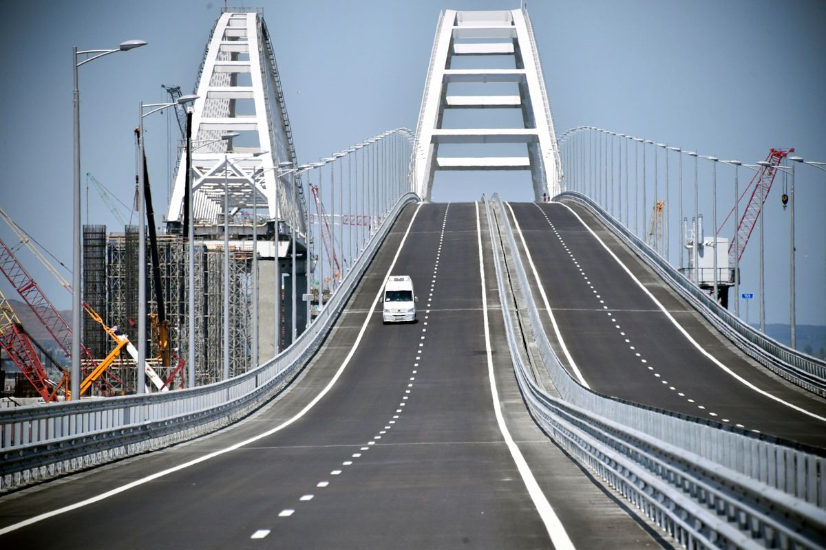 A Krími Híd. Forrás: MTI/EPA/AFP pool/Alekszandr Nyemenov