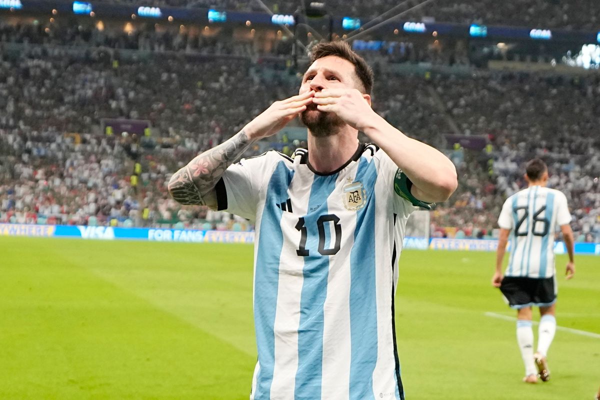 Lionel Messi joggal ünnepelt Fotó: MTI/AP/Ariel Schalit 