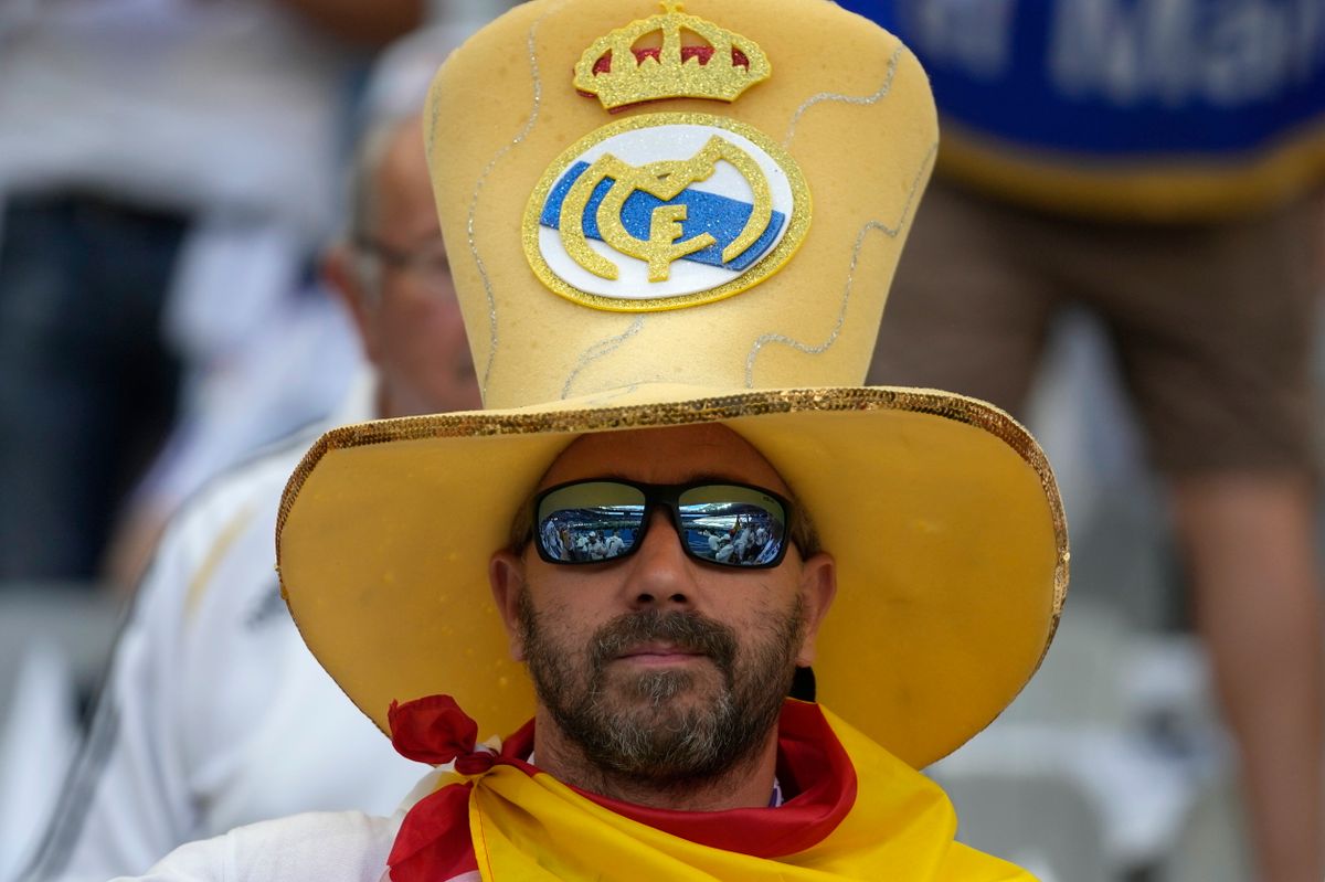 Egy a több millió boldog Real Madrid-szurkolóból! Fotó: MTI/AP Frank Augstein