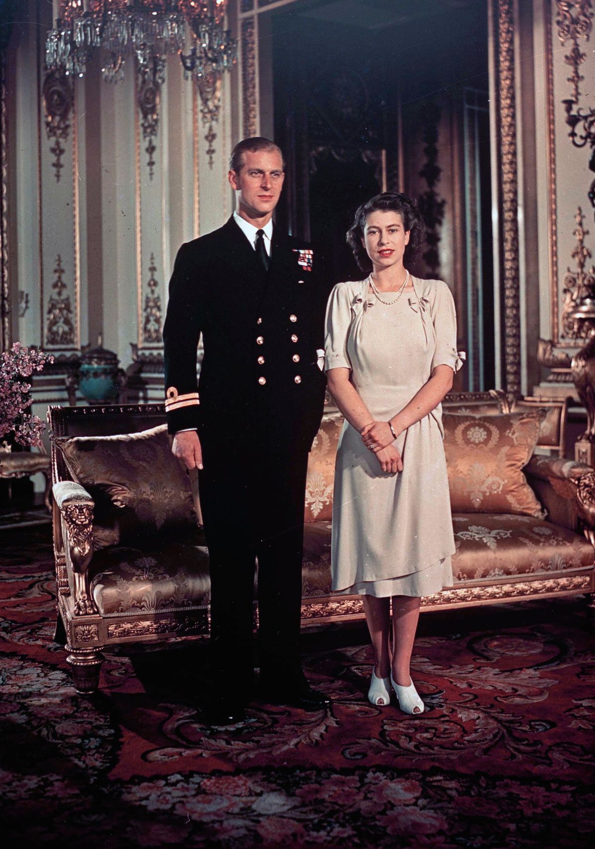Kép: Erzsébet és Fülöp herceg 1947-ben. Forrás: MTI