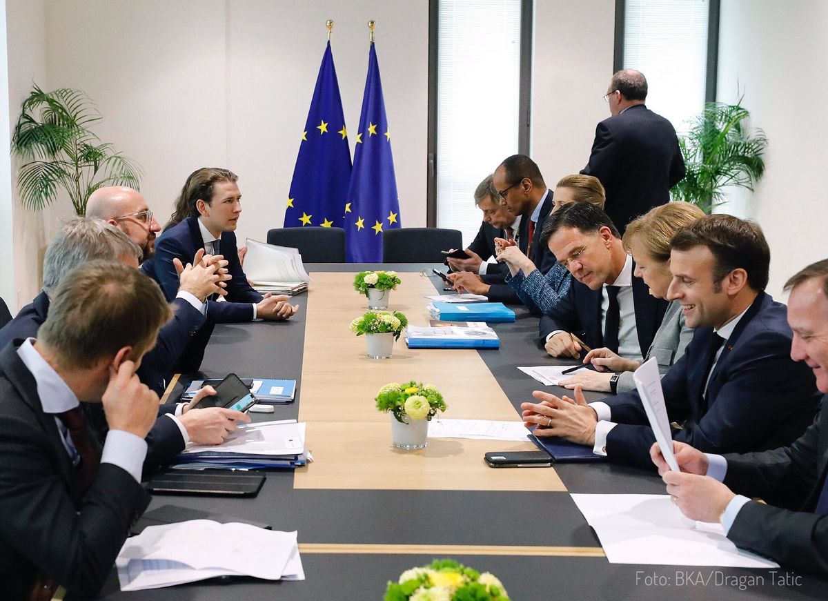 Merkellel és Macronnal ülésezik a fukar négyes (Fotó: Sebastian Kurz/Twitter)