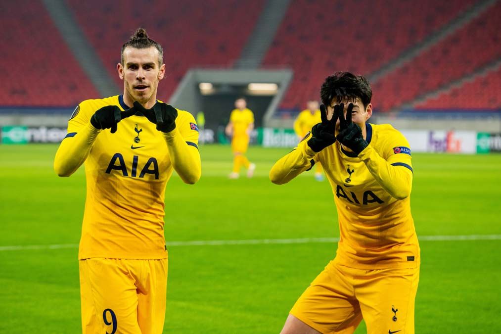 A Tottenham sztárjai, Gareth Bale és Szon Hung Min gólöröme<br>Fotó: ODPictures Art Studio