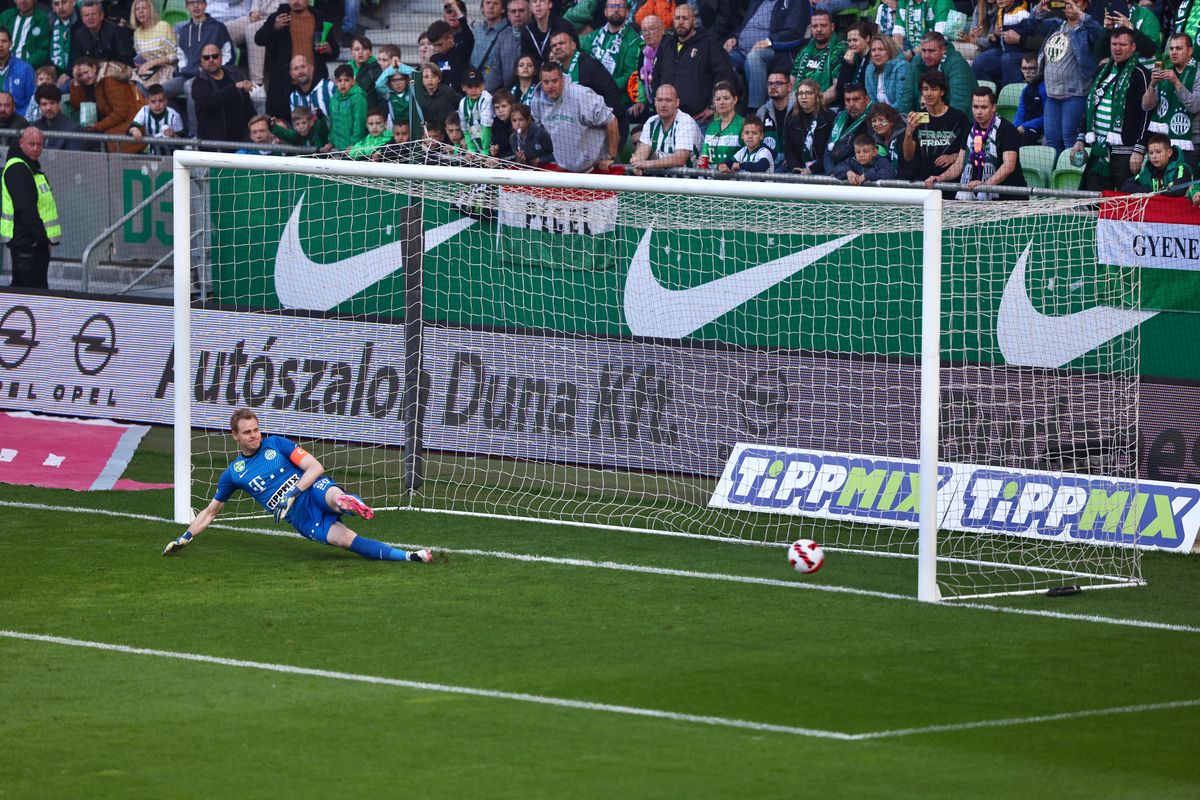 Az Újpest egy büntetőből szerzett góllal ijesztett rá a Ferencvárosra Fotó: Mandiner/Trenka Attila