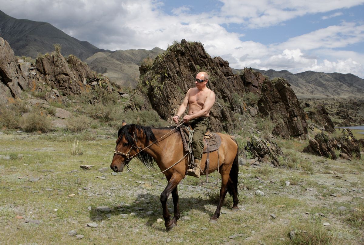 Az elnök nyaral (Kép: Alexey Druzhinin / RIA NOVOSTI / AFP)
