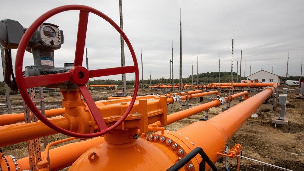 Földgázszállító csővezeték Kiskundorozsmán. Fotó: MTI/Rosta Tibor