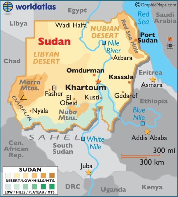 Szudán térképe (archív)