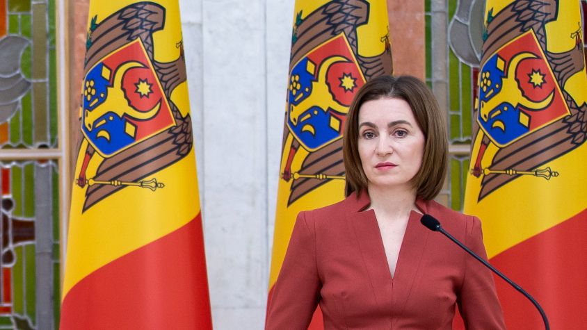 Maia Sandu moldovai elnök (MTI/EPA/Dumitru Doru)