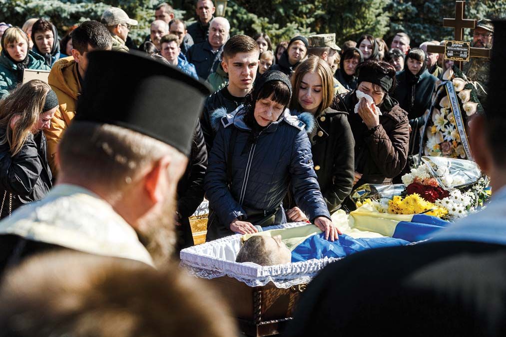 Kárpátaljai katona temetése Ungváron 2022 márciusában <br> Fotó: AFP / Serhii Hudak / NurPhoto  